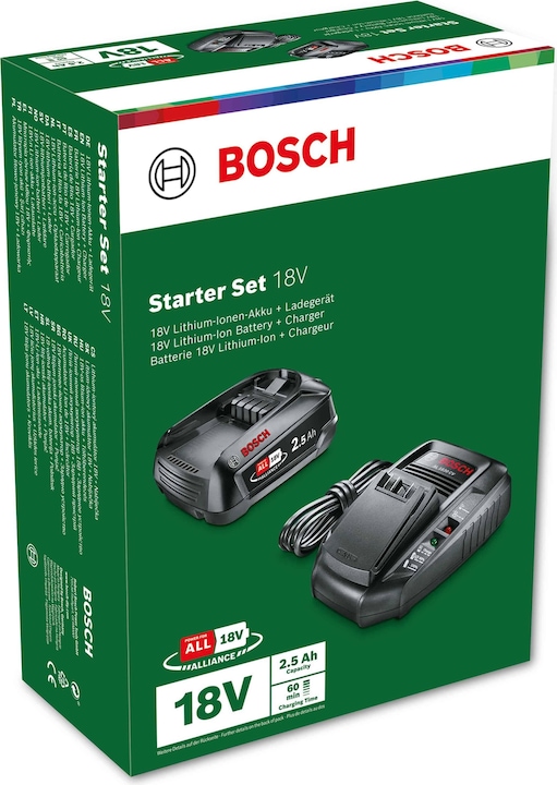 Produktbild Bosch Home & Garden Starter-Set PBA 18V (1x2,5Ah) + AL 1830 CV (18 V)