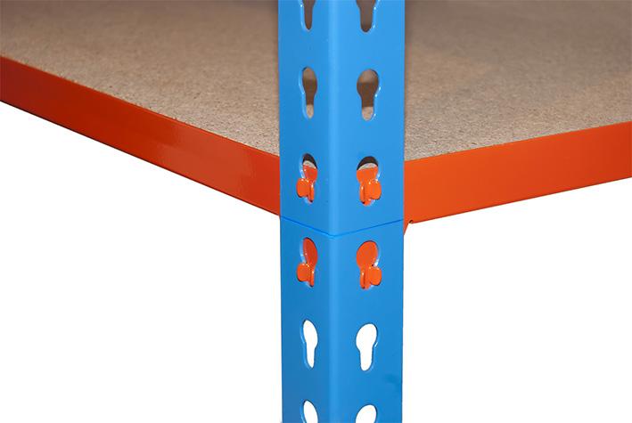 Produktbild SimonRack Schwerlastregal MADERCLICK 5 8435104912782 orange, blau, braun 90,0 x 50,0 x 180,0 cm