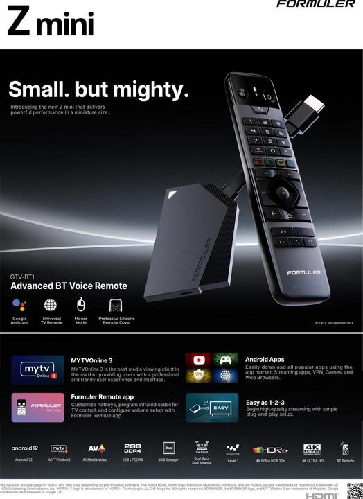 Actual product image Formuler Z mini (8 GB, Android 12)