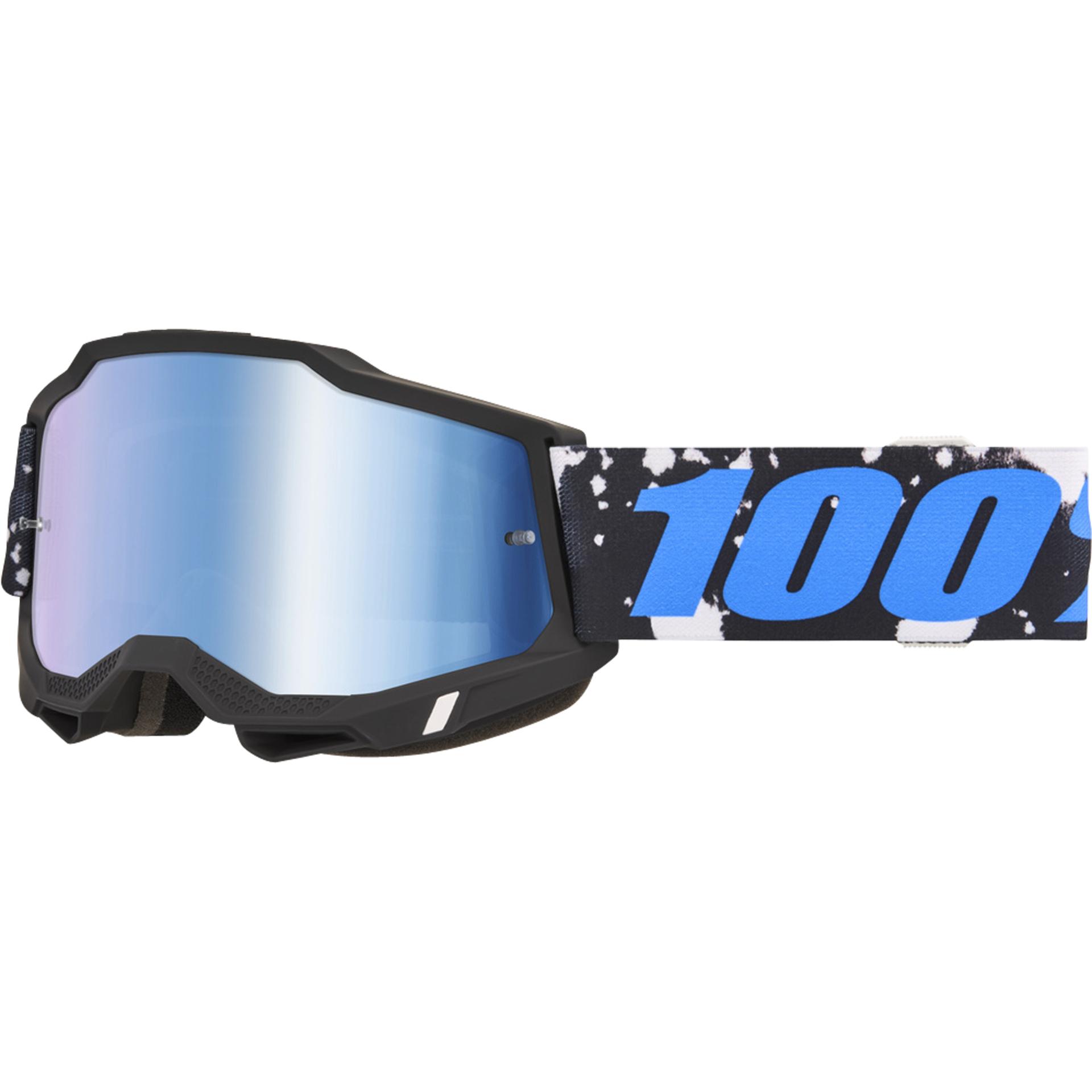 100%, Unisex, Occhiali sportivi, Accuri 2 Occhiali Callisto (Nero, Blu Specchio), Nero
