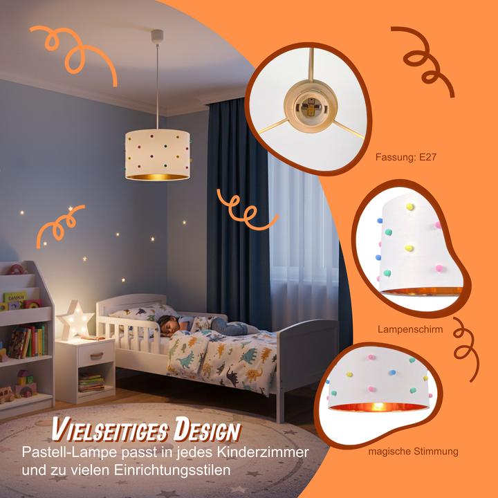 Image du produit Relaxdays Suspension enfant avec pompons