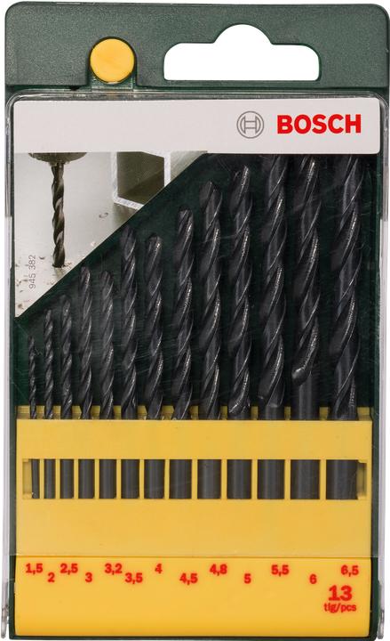 Produktbild Bosch Zubehör Metallbohrer-Set HSS-R, 13-teilig, 1,5 - 6,5 mm (1.5 - 6.5 mm)