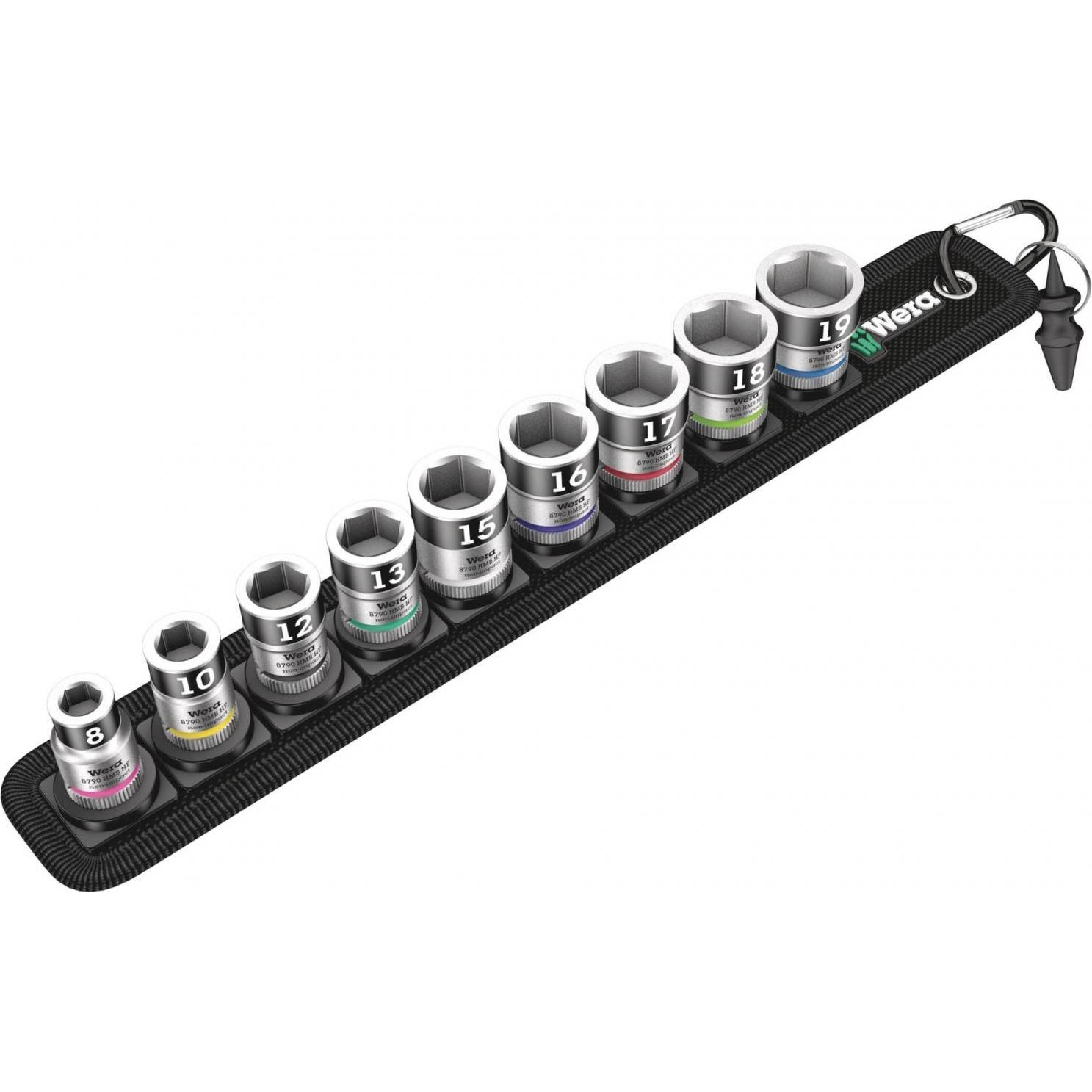 Wera, Steckschlüssel + Stecknuss, Belt B 1 Zyklop Steckschlüsseleinsatz-Satz (15 mm, 17 mm, 12 mm, 19 mm, 13 mm, 16 mm, ...