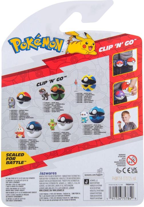Image du produit Jazwares Pokémon Clip ‘N’ Go Tyrunt and Dusk Ball - Includes 2-Inch Battle Figure and Dusk Ball Accessory