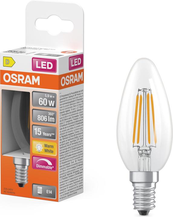 Actual product image Osram LED Retrofit Classic (E14, 5.50 W, 806 lm, 1 x, D)