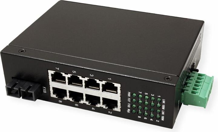 Roline Industrie Switch 7x RJ-45, 1x SC, unmanaged (8 Ports)