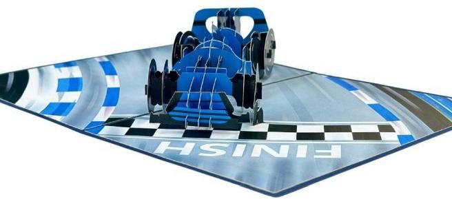 Actual product image MU Classic 3D Pop-Up Grusskarte Formel 1 Rennwagen (1 pcs.)