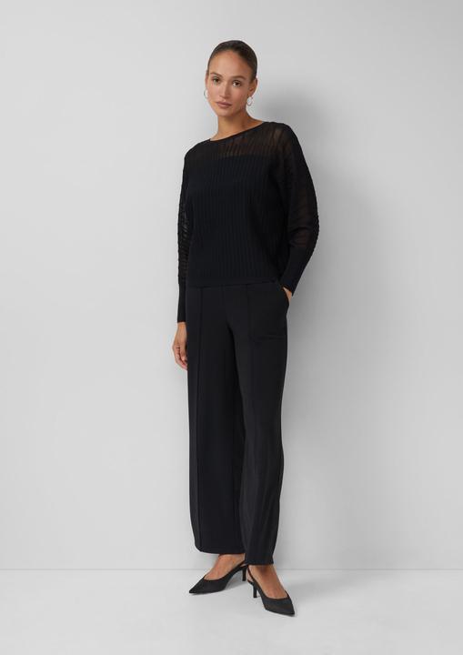 Produktbild s.Oliver Strickpullover Feinstrickpullover mit Fledermausärmeln und Ottoman-Struktur (32)