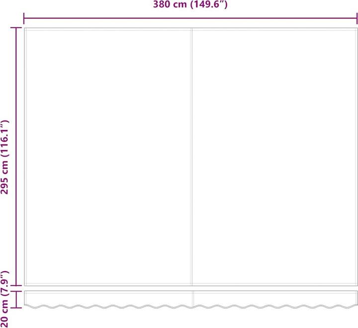 Actual product image vidaXL Einziehbare Markise (3.50 m)