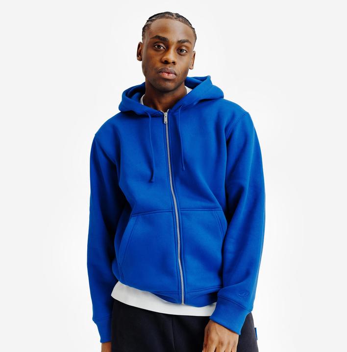 Image du produit Decathlon Sweat zippé mixte, Elementals, bleu (M)
