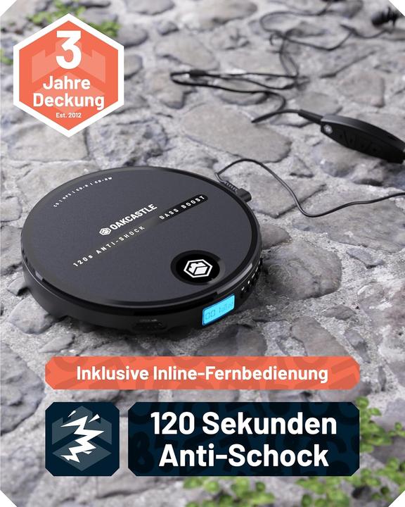 Image du produit Lenco Majority Oakcastle CD10 schwarz / tragbarer CD-Player / 3,5 mm Klinke / CDCD-RCD-RW