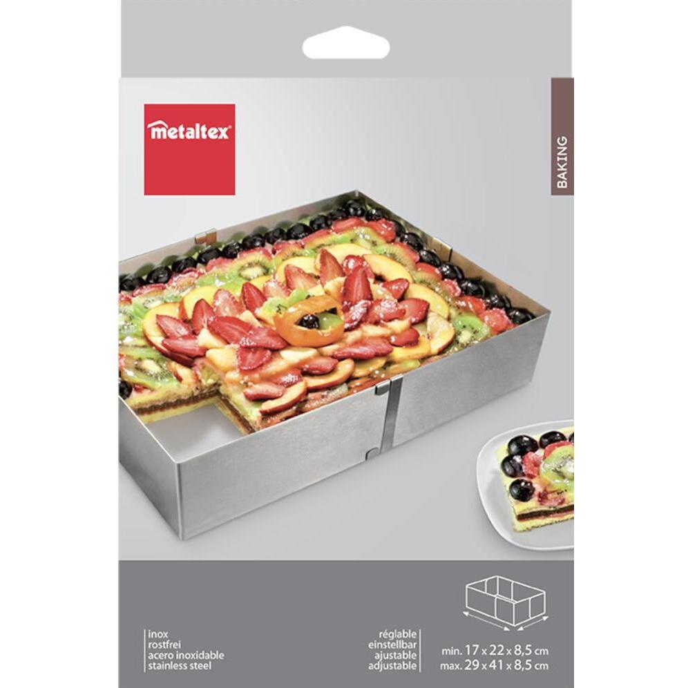Thumbnail - Metaltex 257716010 Kuchenrahmen rechteckig, Backform, Silber