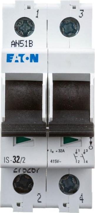 Actual product image Eaton Main switch gray 2 pole 32 A