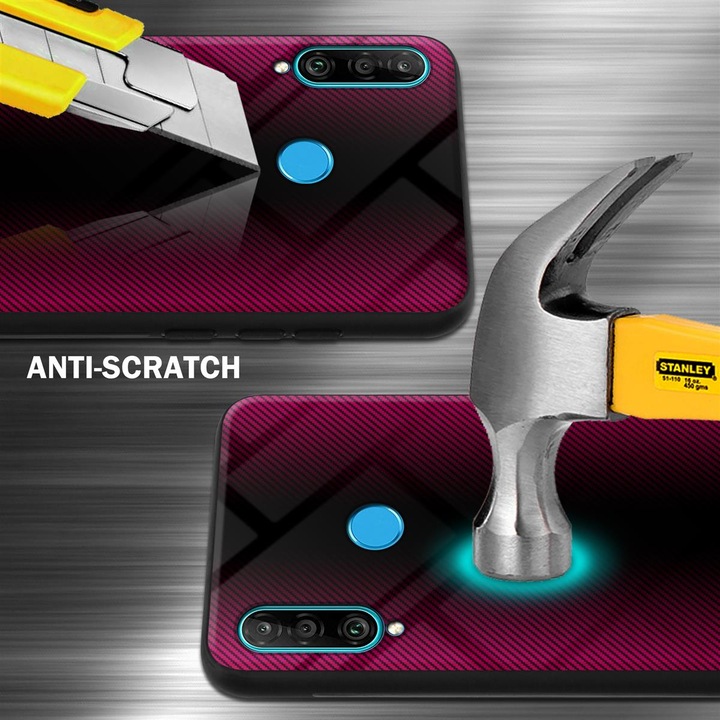 Productafbeelding Cadorabo TPU gestreepte glasplaat (Huawei P30 Lite)