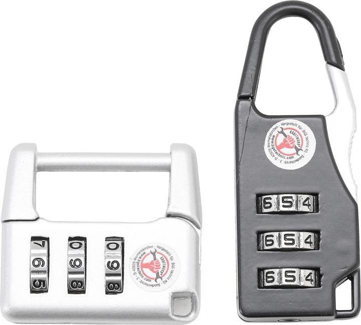 BGS Zahlen-Gepäckschloss-Satz 2-tlg.