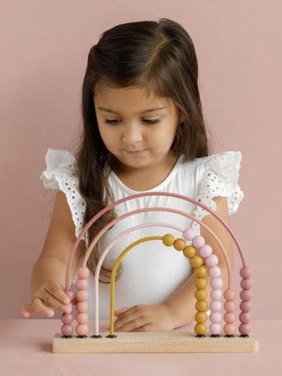 Produktbild Little Dutch Abakus Rechenschieber Regenbogen Pink