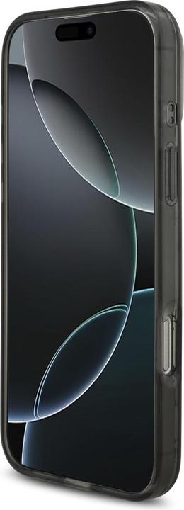 Produktbild Guess IML Flowers Strap MagSafe Case für Apple iPhone 17 Pro Max - black (Apple iPhone 17 Pro Max)