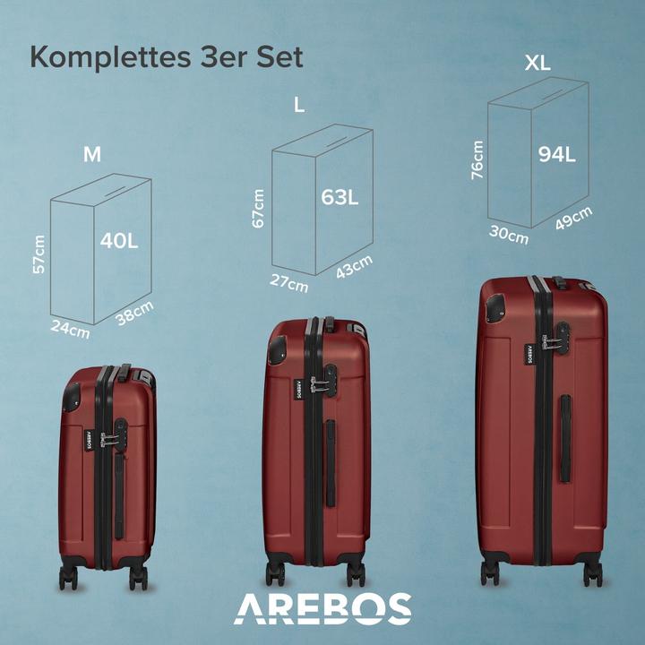 Actual product image Arebos Reisekoffer (94 l)