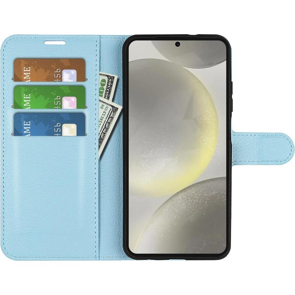 Thumbnail - Cover-Discount FE - Leder Etui Hülle (Samsung Galaxy S24 FE), Smartphone Hülle, Blau