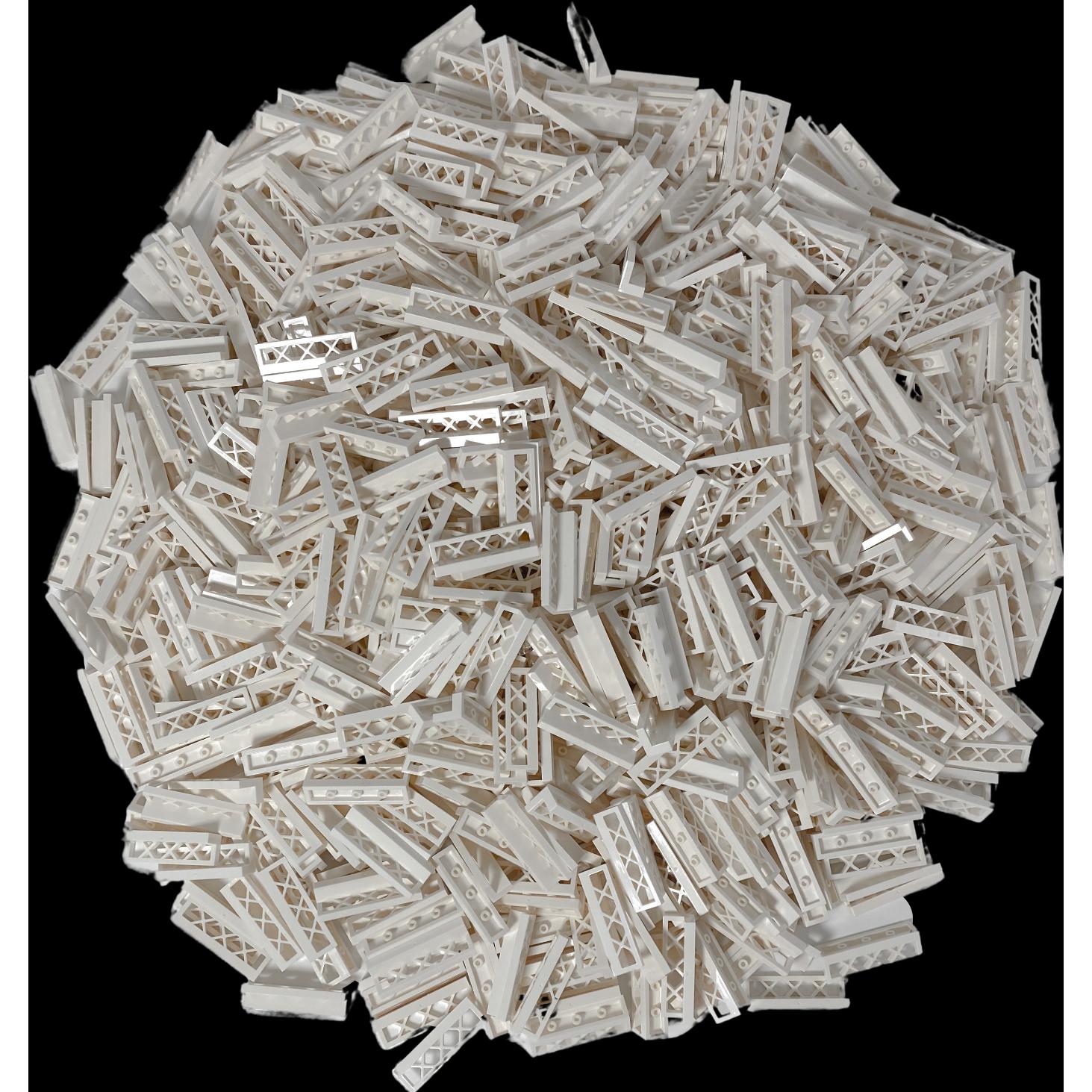 LEGO 1x4x1 Zäune Weiss - 50 Stück - White Fence 3633 (3633, LEGO Zubehör)