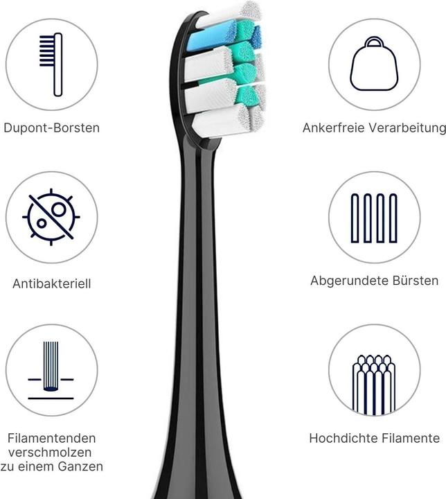 Produktbild Hermex Alternative Ersatzbürsten zu Philips Sonicare W2 Zahnbürstenkopf (8 x)