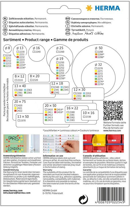 Image du produit HERMA Points de repère