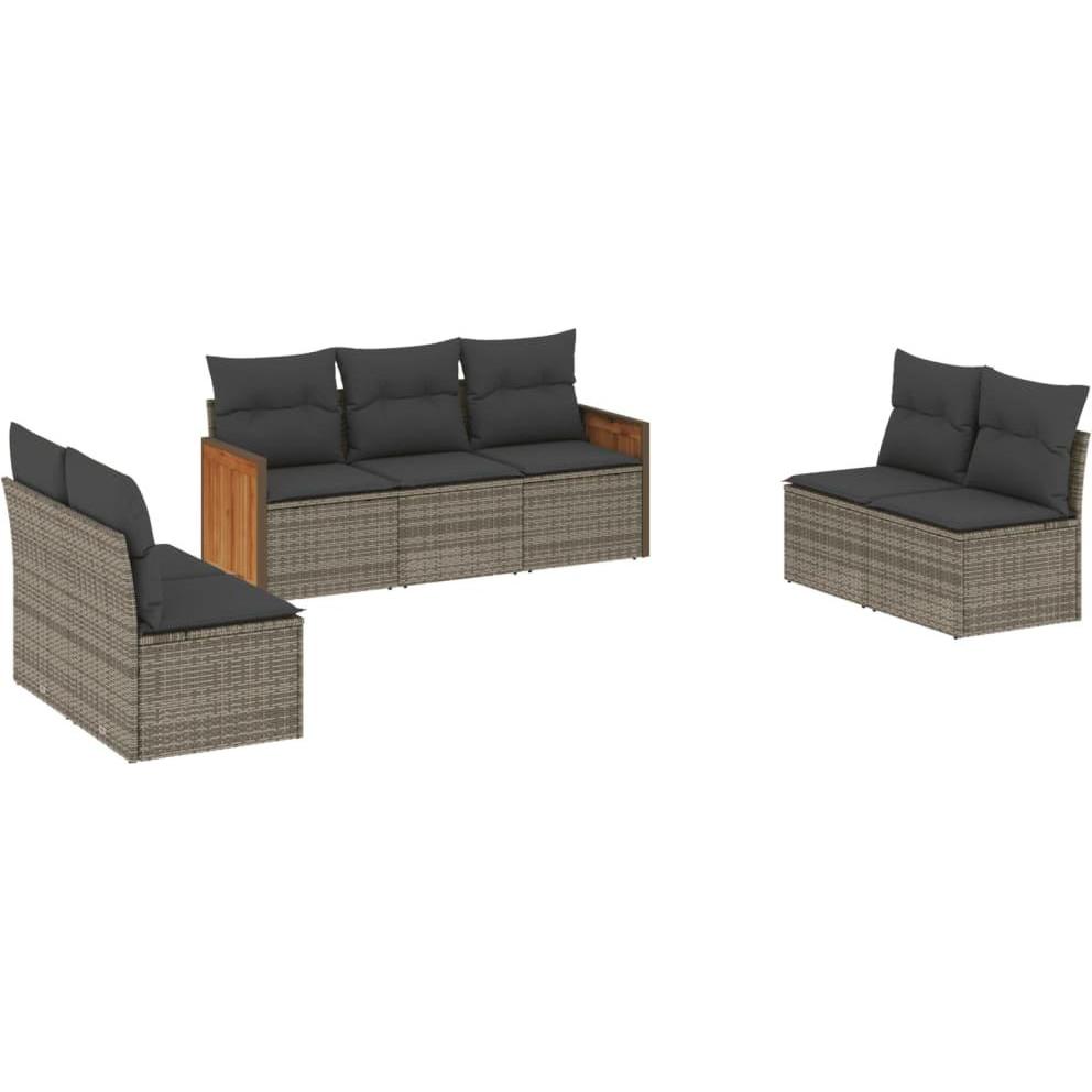 VidaXL, Gartenlounge, 10-tlg. Garten-Lounge-Set mit Kissen