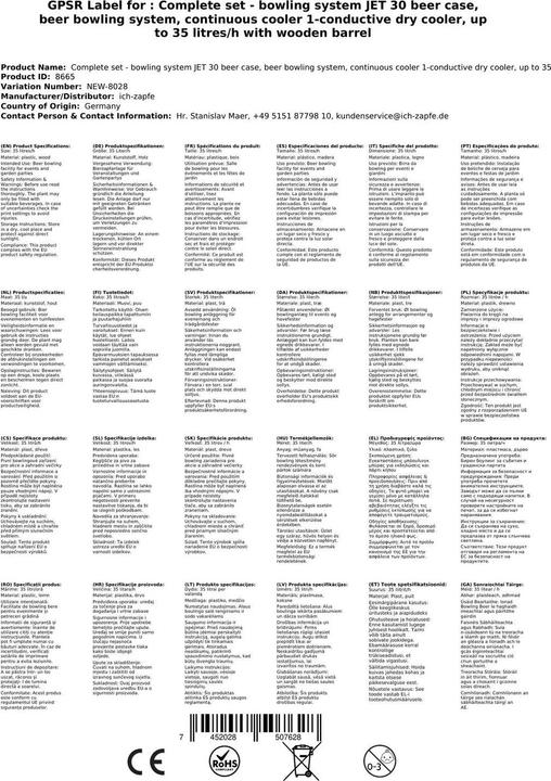 Actual product image Ich-zapfe Komplett Set - Bierzapfanlage Jet 30 mit Holzfass