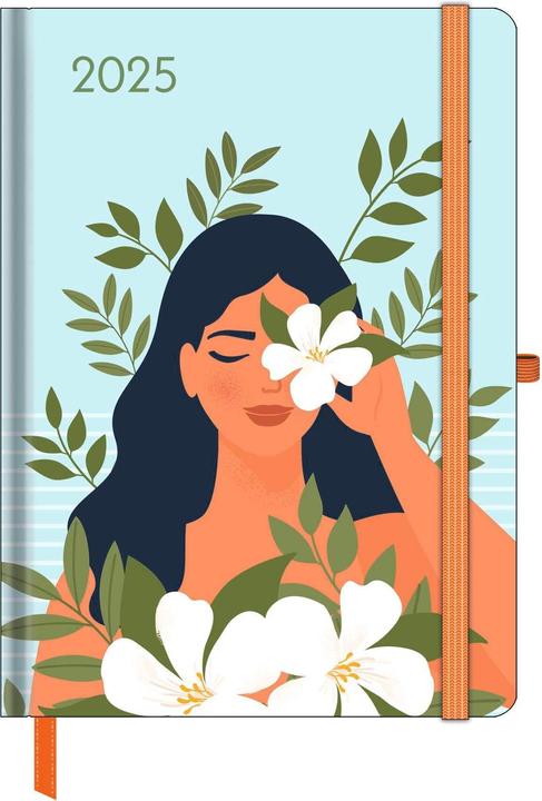 Produktbild Greenline Diary Happy Vibes 2025 Buchkalender, 16x22cm, Kalender mit hochwertigem Papier (16 x 22 cm, Deutsch)