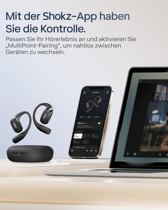 Produktbild Shokz OpenFit 2+ (Passive Geräuschunterdrückung, 8 h, Kabellos)