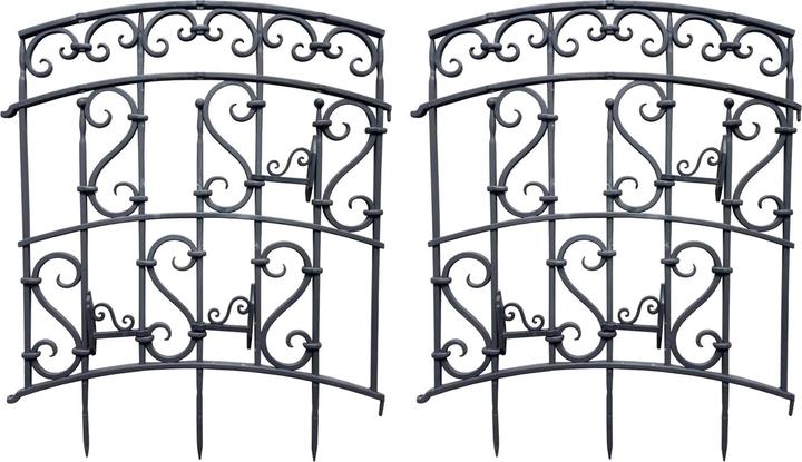 Produktbild HTI-Living Rankgitter mit Ornamenten Nessa Schwarz 2er-Set (66.50 cm, 56 cm)