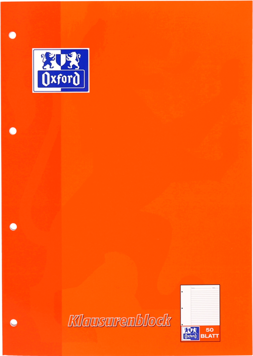 Produktbild Oxford Klausurenblock (A4, Liniert, Kein Einband)