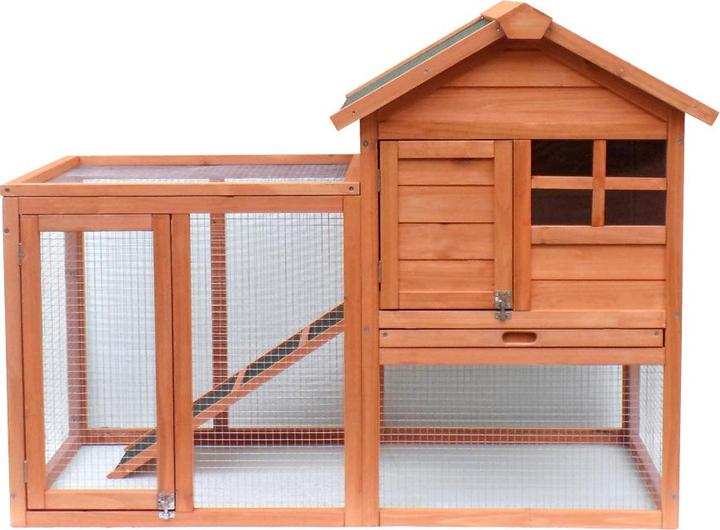 Actual product image Wiltec Rabbit hutch 1220x630x920mm Free-range enclosure Rabbit cage Small animal hutch