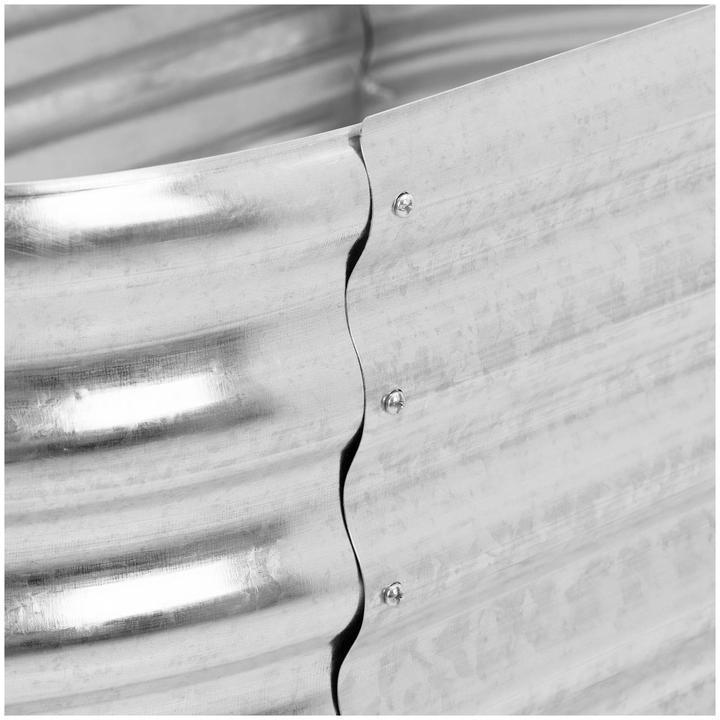 Produktbild Uniprodo Hochbeet aus Metall Balkon Kräuterbeet oval 165 x 80 x 80 cm Stahl