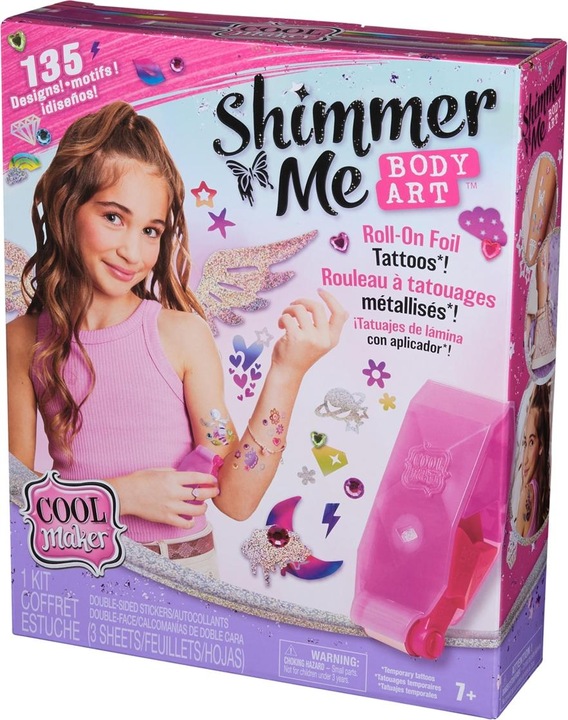 Actual product image Spin Master CLM Shimmer Me Tattoo Studio