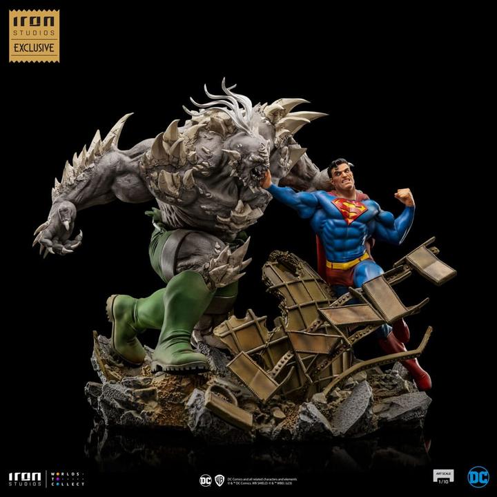 Actual product image Iron Studios DC Comics BDS Art Scale Statue 1/10 Superman vs Doomsday heo EU Exclusive 30 cm