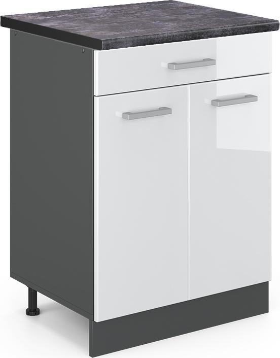 Anthrazit, Weiss Hochglanz