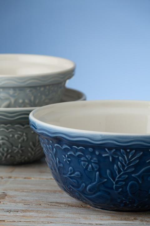 Actual product image Mason Cash Nautical Stoneware Mixing Bowl Blue 4 L (4 l, 1x)