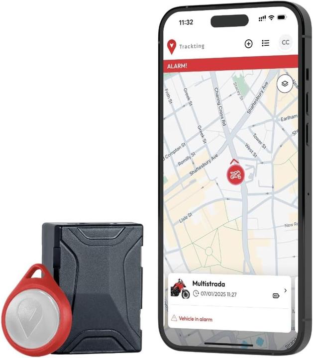 Actual product image Trackting GPS Tracker Anti-Theft Device for Cars and Motorcycles with Built-in SIM No Subscription Fees (Android, iOS)