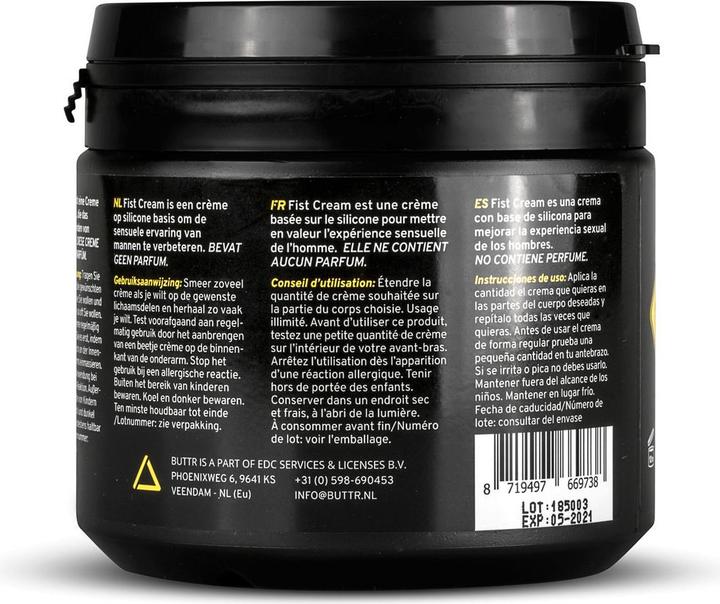 Actual product image Buttr fisting cream (500 ml)