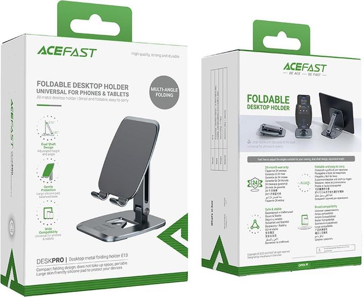 Actual product image Acefast foldable stand/phone holder gray (E13)