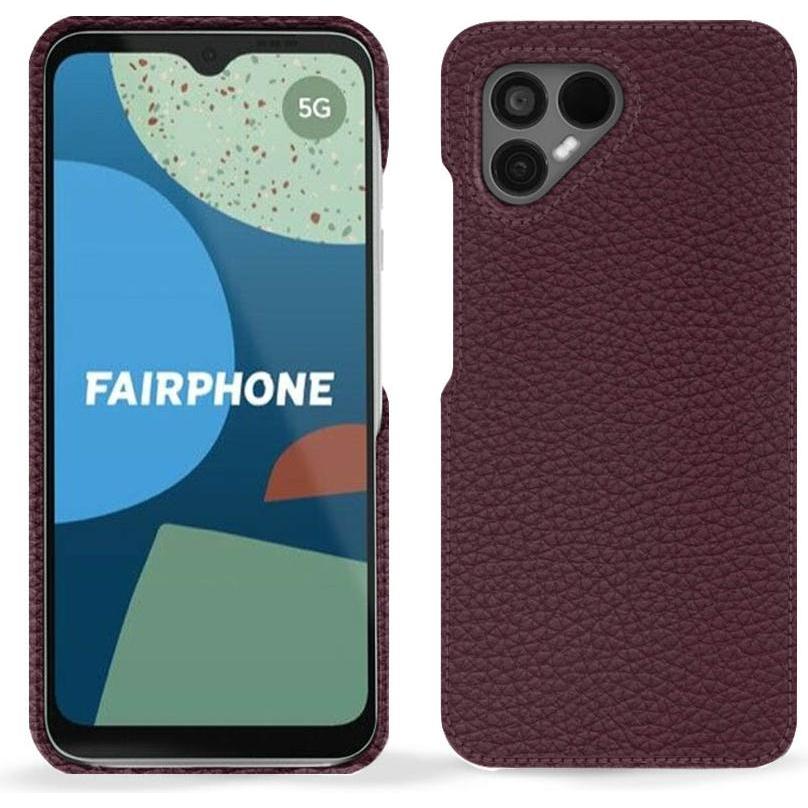 Noreve Lederschutzhülle (Fairphone 4), Smartphone Hülle, Violett