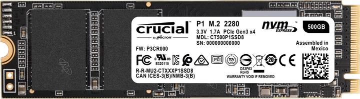 Produktbild Crucial P1 (500 GB, M.2 2280)