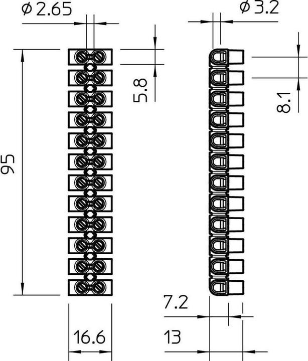 Actual product image OBO Bettermann OBO 72/CE-SW 12x4qmm series terminal block