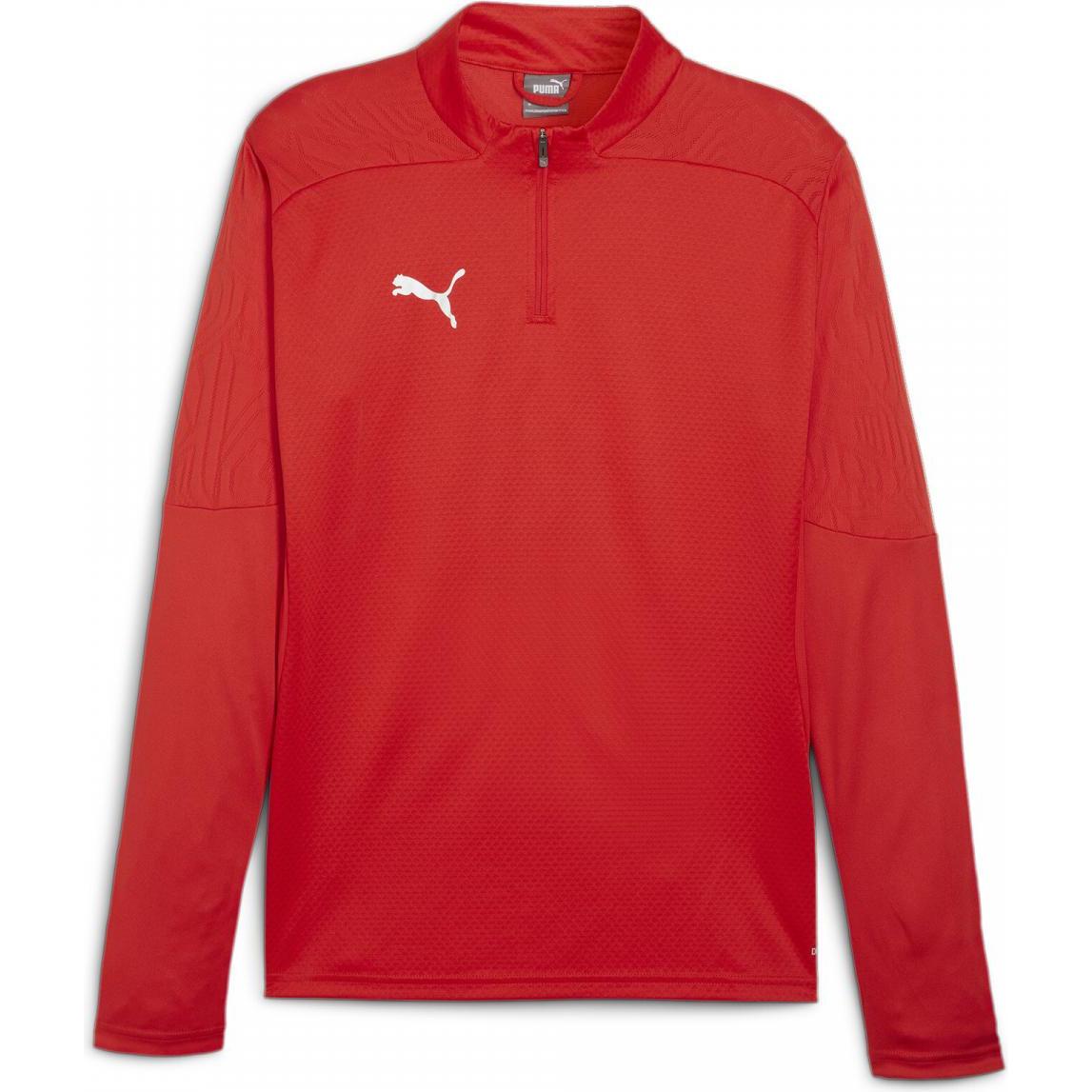 Puma, Herren, Laufjacke, teamFINAL Training 1/4 Zip Top (L), Grün, L