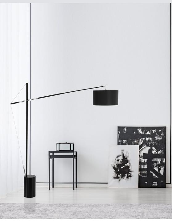 Actual product image Nova Luce TRACCIA floor lamp E27 black 195x40x165cm 41455401