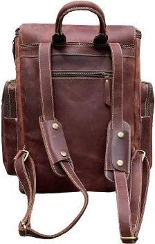 Produktbild Only-Bags.Store Lederrucksack, Reiserucksack Rucksack, Brauner Leder Roll Top Rucksack, Laptop Tasche, Unisex