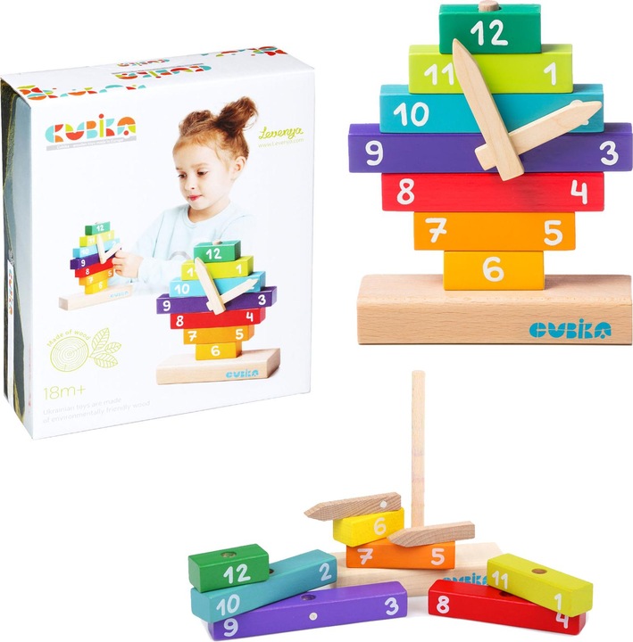 Actual product image Cubika Wooden kit clock