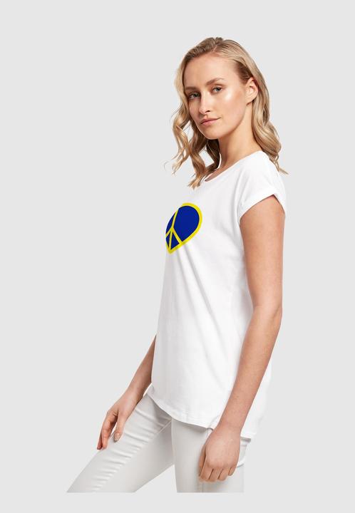 Produktbild Merchcode Ladies Peace - Heart Peace Extended Shoulder T-Shirt - 161405 (XL)