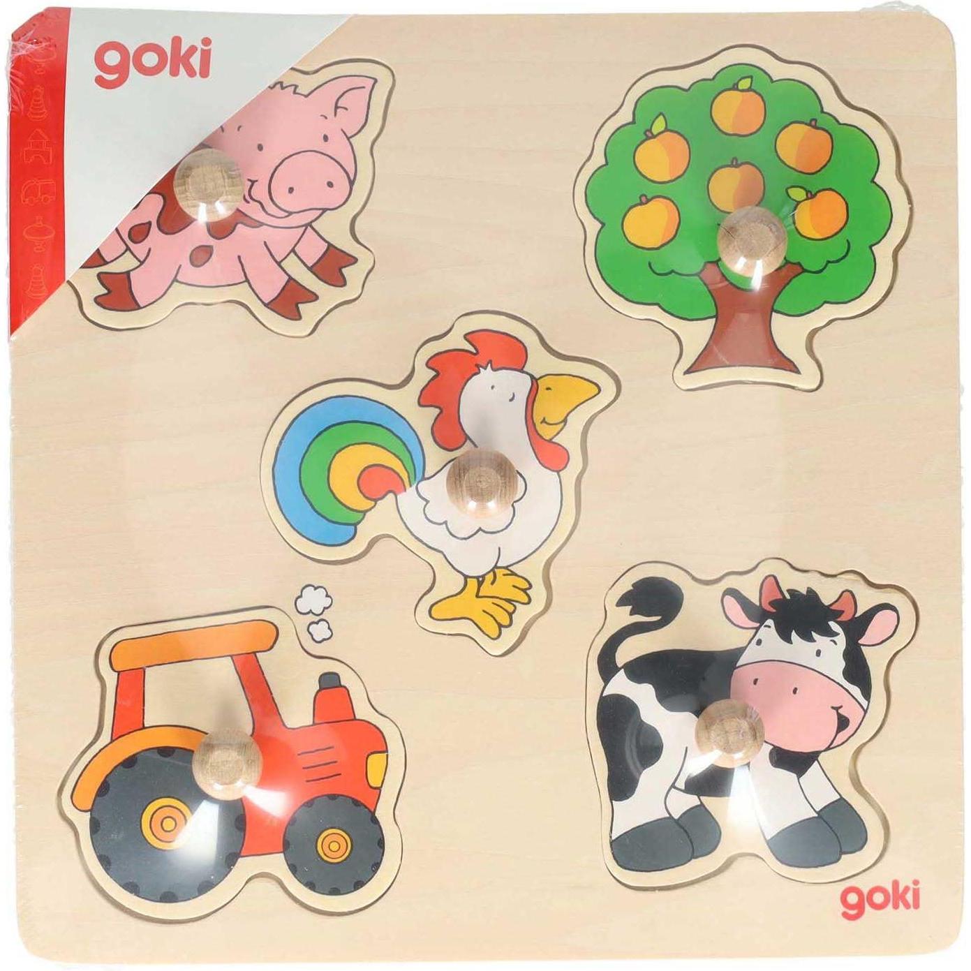 Goki Holzpuzzle Auf dem Land (5 Teile)
